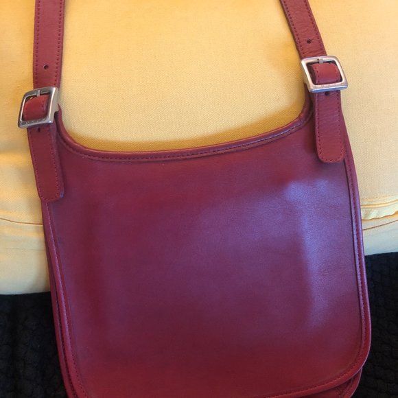 Coach Red Leather Crossbody Bag
